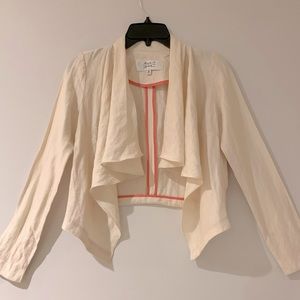 Badgley Mischka Cream Open Front Sweater